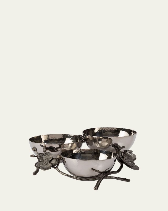 Black Orchid Triple Nut Dish